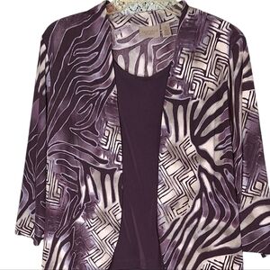 2 piece top set  grape purple swirls